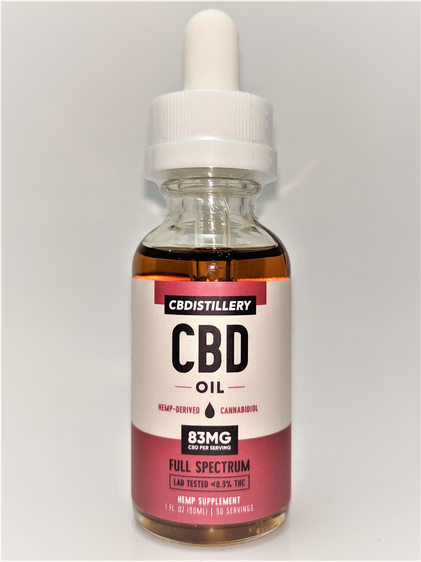 CBDistillery 2500 mg Full Spectrum Oil - Natural Flavor - CBD Central